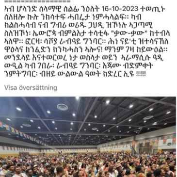 The Eritrean “Fourth Front” announces a ‘revenge demonstration’ in the Netherlands for festival disruptions